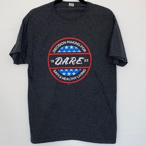 1983 D.A.R.E. Grey Red White & Blue Tee
